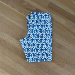 Roller rabbit pajama pants blue monkeys